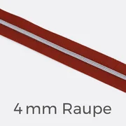 Reißverschluss Meterware Metallisiert Silber 4mm Rost D45