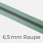 Reißverschluss Meterware Metallisiert Gunmetal 6,5mm Mint D250