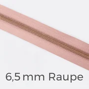 Reißverschluss Meterware Metallisiert Kupfer 6,5mm Nude D209