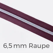 Reißverschluss Meterware Metallisiert Silber 6,5mm Beere D230