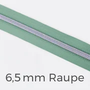 Reißverschluss Meterware Metallisiert Silber 6,5mm Mint D250