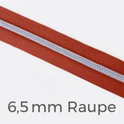 Reißverschluss Meterware Metallisiert Silber 6,5mm Rost D045