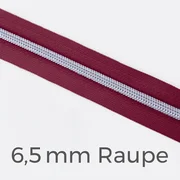 Reißverschluss Meterware Metallisiert Silber 6,5mm Helle Beere D525