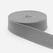 Gurtband Baumwollmix Soft 25mm Mausgrau B24