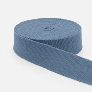 Gurtband Baumwollmix Soft 25mm Blassblau D205