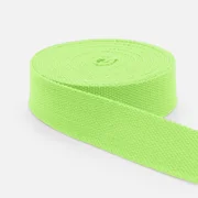 Gurtband Baumwollmix Soft 25mm Neongrün D872