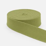 Gurtband Baumwollmix Soft 25mm Oliv D887