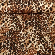  Viskose Satin Klassisches Leo Beige