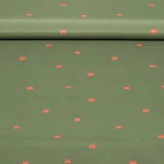 Badeshorts-Stoff Krabben Olivgrün 
