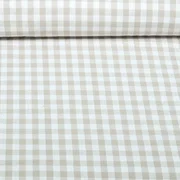 Baumwolle Webware Karo Beige