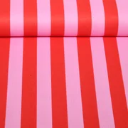 Baumwoll-Canvas Digitaldruck Streifen Rot Rosa