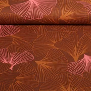 Baumwoll-Canvas Ginkgo Braun