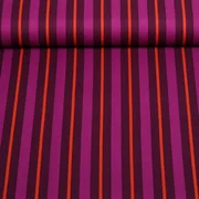 Baumwoll-Canvas Streifen Violett Beere