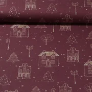 Baumwoll-Canvas Weihnachtsstadt Bordeaux