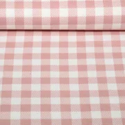 Baumwoll Flanell Karo Rosa