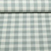 Baumwoll Flanell Karo Salbeigrün