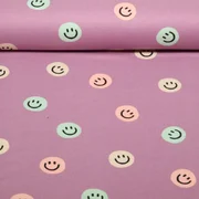Baumwoll Flanell Smileys Altrosa