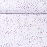 Baumwoll Musselin Botanik Wollweiß Rosa