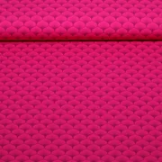 Baumwoll-Popeline Blätter Pink