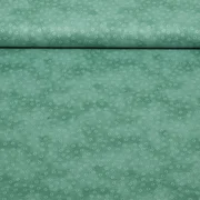 Baumwoll Popeline Kleine Kreise Dunkelmint