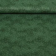 Baumwoll Popeline Kleine Kreise Tannengrün