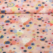 Baumwollvoile Blumen Rosa