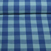 Baumwoll-Webware Karos Blau Grün 