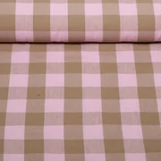 Baumwoll-Webware Karos Rosa Braun 