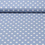Baumwolle Cretonne Wash Out Große Punkte Bleu Beige