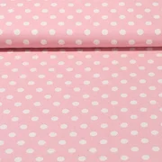 Baumwolle Cretonne Wash Out Große Punkte Rosa Beige
