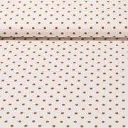 Baumwolle Cretonne Wash Out Kleine Punkte Beige Braun