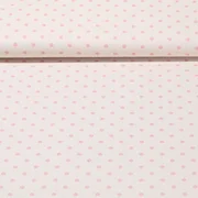 Baumwolle Cretonne Wash Out Kleine Punkte Beige Rosa