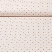 Baumwolle Cretonne Wash Out Kleine Punkte Beige Sand