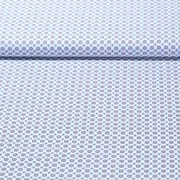 Baumwolle Popeline „Lotta“ Blümchen Weiß Navy