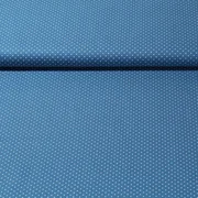 Baumwolle Popeline Minipunkte Blau Weiß