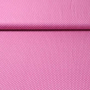 Baumwolle Popeline Minipunkte Mauve Weiß
