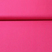 Baumwolle Popeline Minipunkte Pink Weiß
