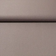 Baumwolle Popeline Minipunkte Taupe Weiß