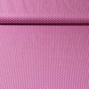 Baumwolle Popeline kleine Sterne Mauve Weiß