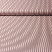 Baumwolle Popeline kleine Sterne Taupe Weiß