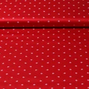 Baumwolle Trachtenstoff Blümchen Rot