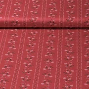 Baumwolle Trachtenstoff Rosenranken Rot