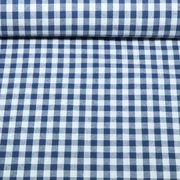 Baumwolle Webware Karo Marineblau