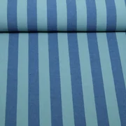 Baumwolle Webware Streifen Blau Grün