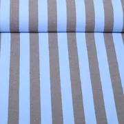 Baumwolle Webware Streifen Braun Blau