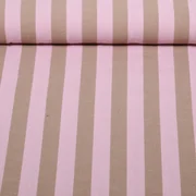 Baumwolle Webware Streifen Rosa Braun