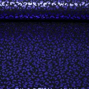 Baumwolljersey Glitzer Leo Schwarz Blau 