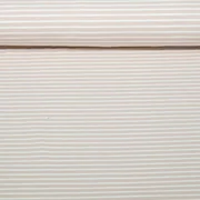 Baumwolljersey Streifen Beige Weiß