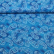 Baumwollvoile Batik Abstrakt Blau