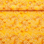 Baumwollvoile Batik Abstrakt Gelb